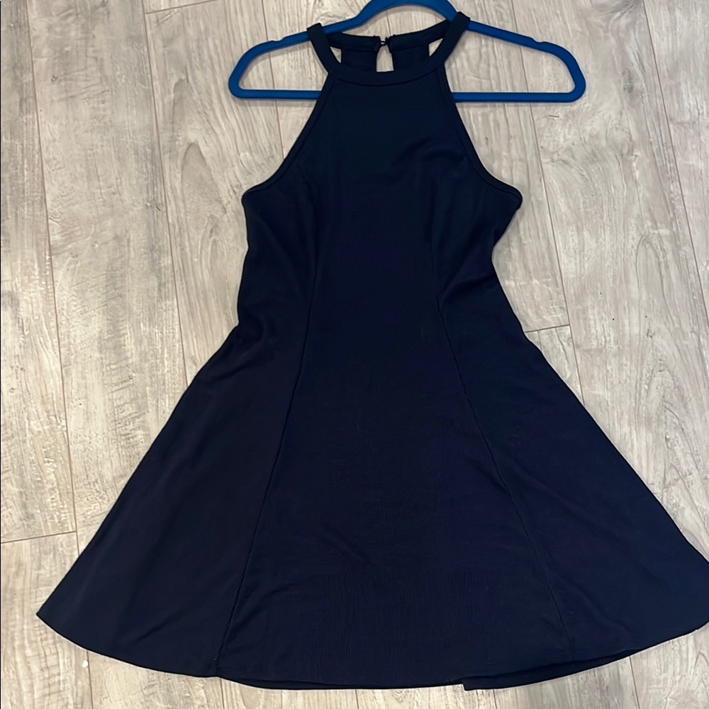 HOLLISTER Halter Dress Navy Blue M
